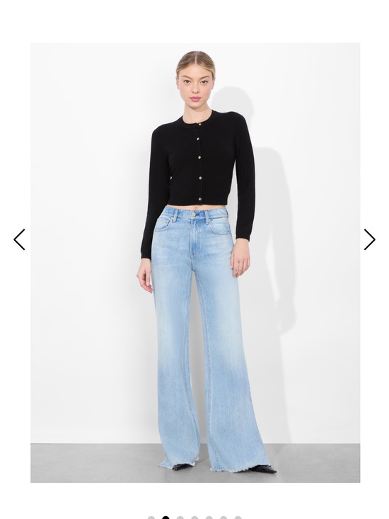 Alice + Olivia Denim - Alice + Olivia Light Wash High-Rise Wide Leg Jeans